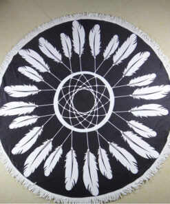 round beach towel with fring