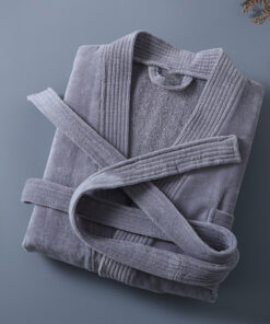 100% cotton terry velour bath robe